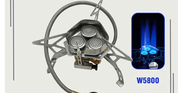 bếp ga cắm trại gấp gọn 3 vòi